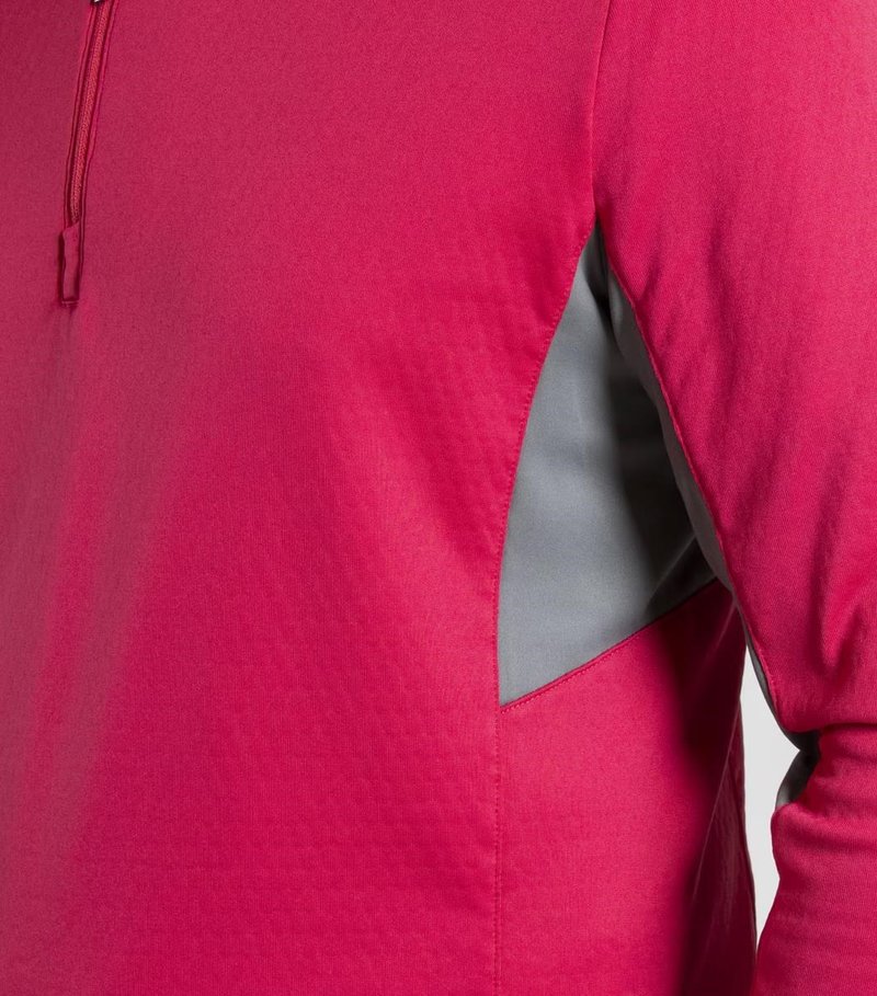KJUS Hydraulic Midlayer Half-Zip sudadera de hombre, rhubarb/pewter