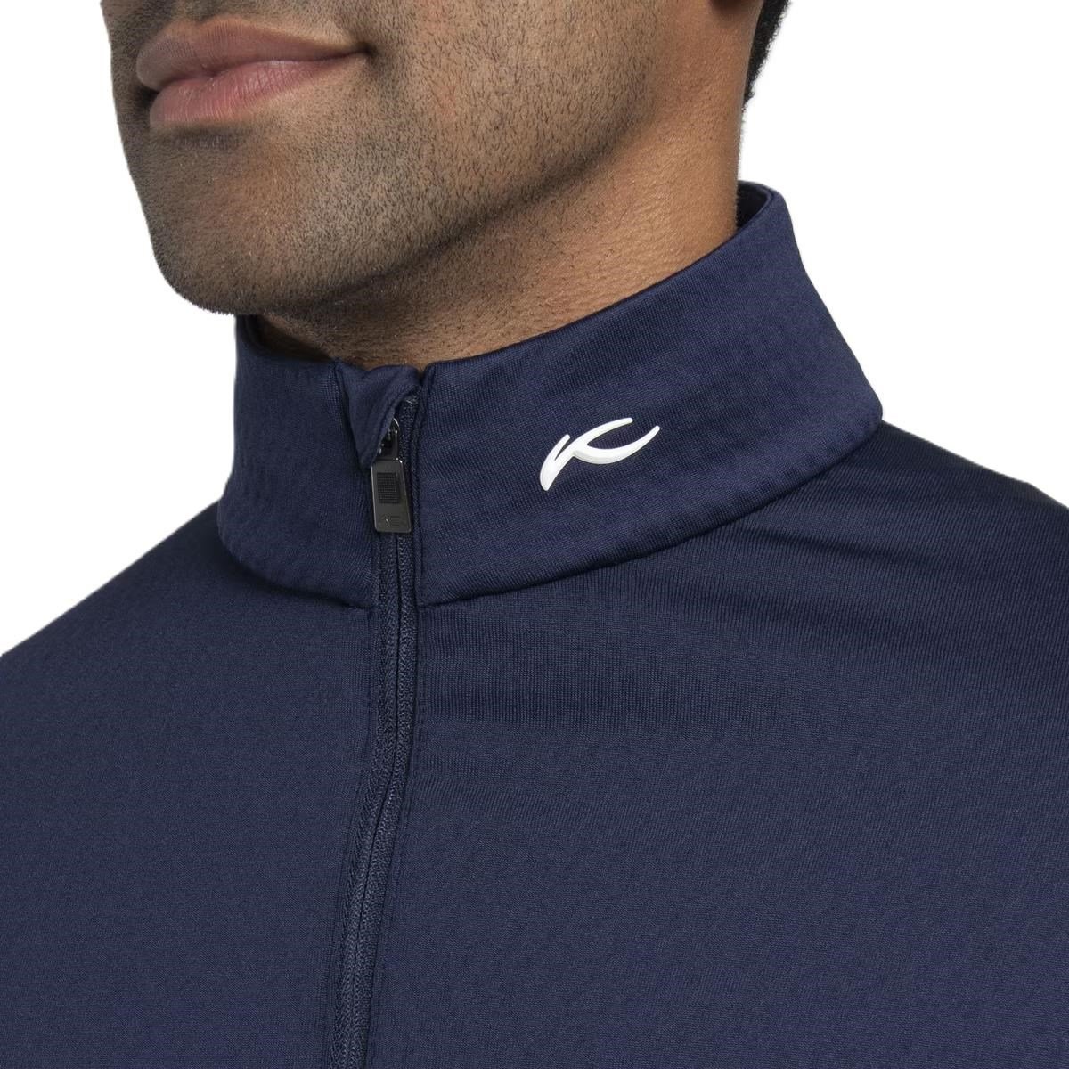 KJUS Hydraulic Midlayer Half-Zip sudadera de hombre, atlanta blue