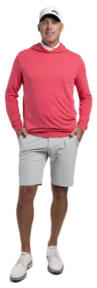 KJUS Kallen Hooded Midlayer sudadera con capucha para hombre, rhubarb