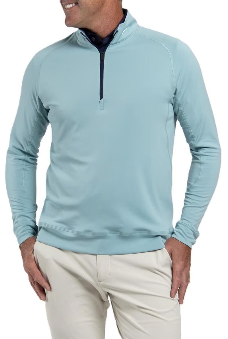 KJUS Keano Half-Zip sudadera de hombre, riverbank/atlanta blue