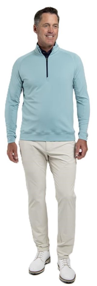 KJUS Keano Half-Zip sudadera de hombre, riverbank/atlanta blue