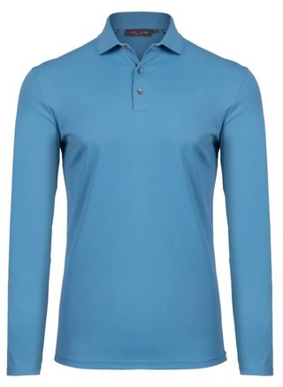KJUS Cool Point Longsleeve polo de hombre, atlas blue