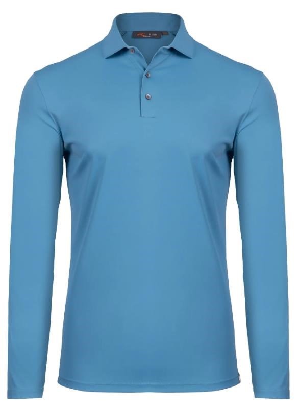 KJUS Cool Point Longsleeve polo de hombre, atlas blue