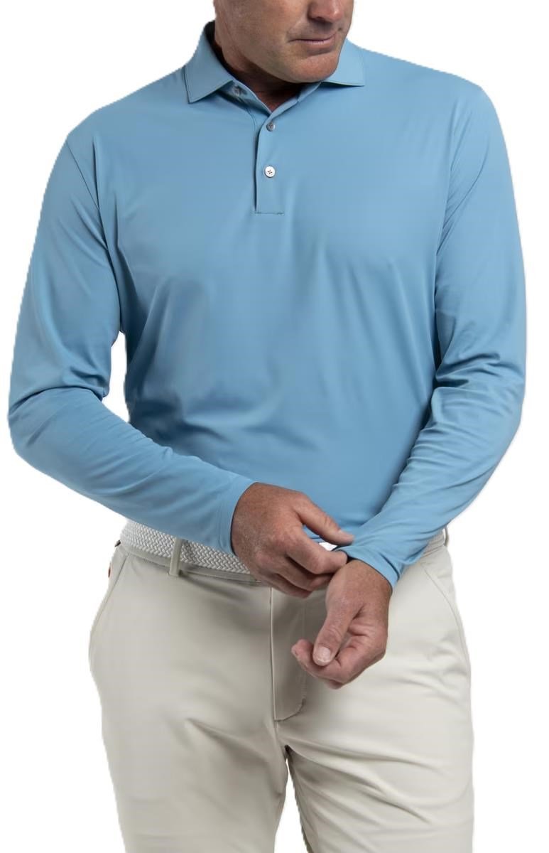 KJUS Cool Point Longsleeve polo de hombre, atlas blue