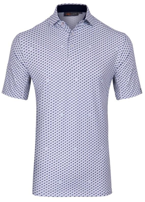 KJUS Golfer polo de hombre, blanco/atlanta blue