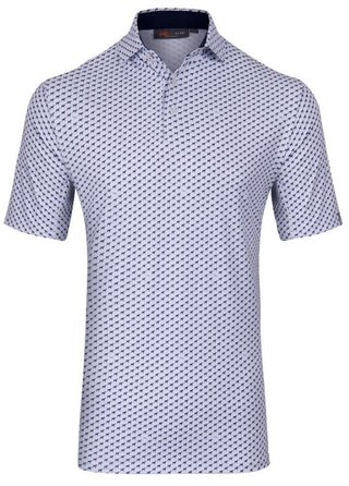 KJUS Golfer polo de hombre, blanco/atlanta blue