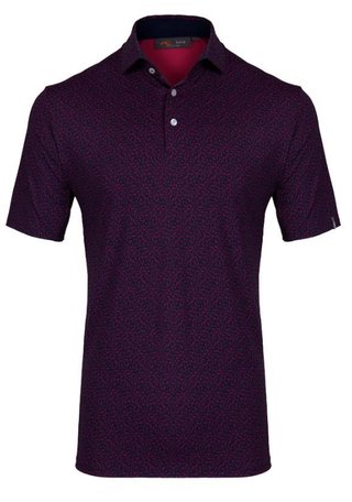 KJUS Golfer polo de hombre, rhubarb/atlanta blue
