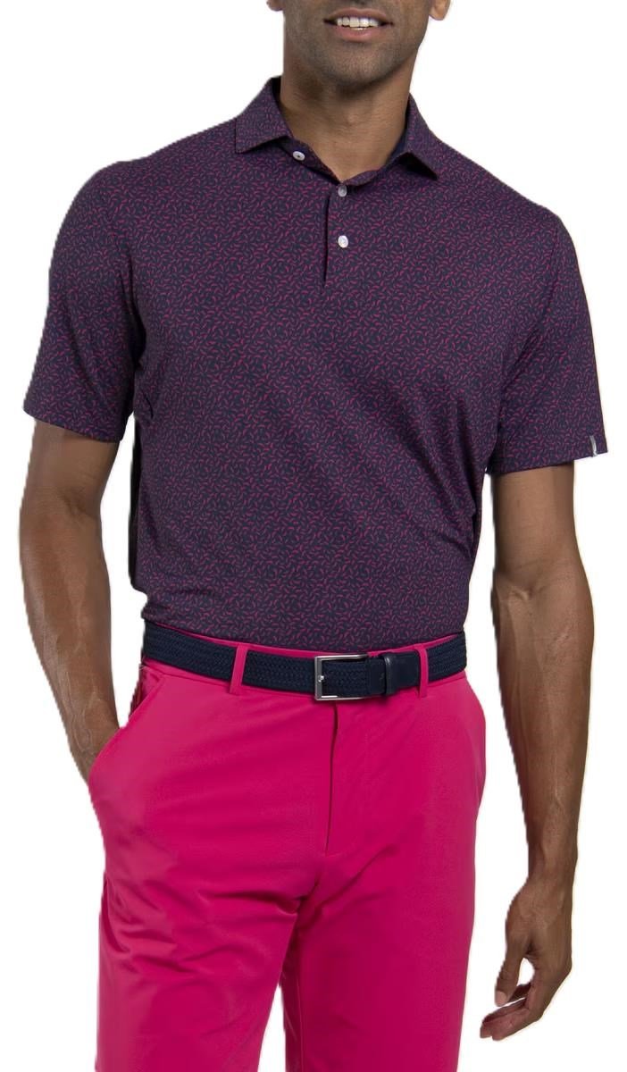 KJUS Golfer polo de hombre, rhubarb/atlanta blue