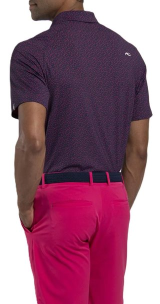 KJUS Golfer polo de hombre, rhubarb/atlanta blue
