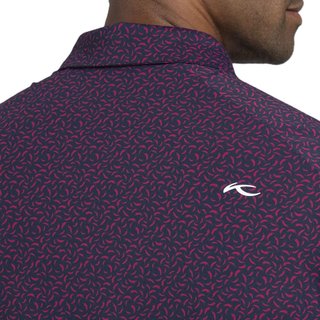 KJUS Golfer polo de hombre, rhubarb/atlanta blue