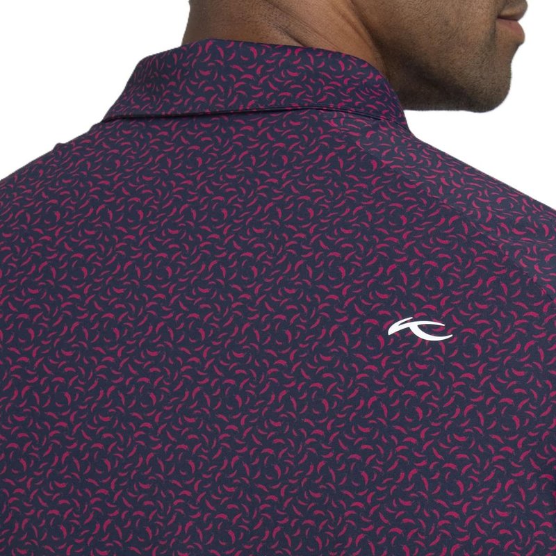 KJUS Golfer polo de hombre, rhubarb/atlanta blue