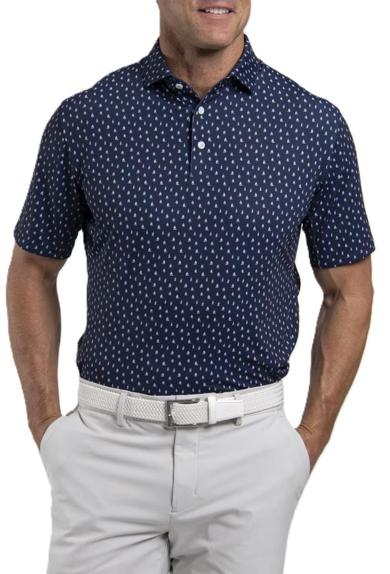 KJUS Golfer polo de hombre, atlanta blue/white