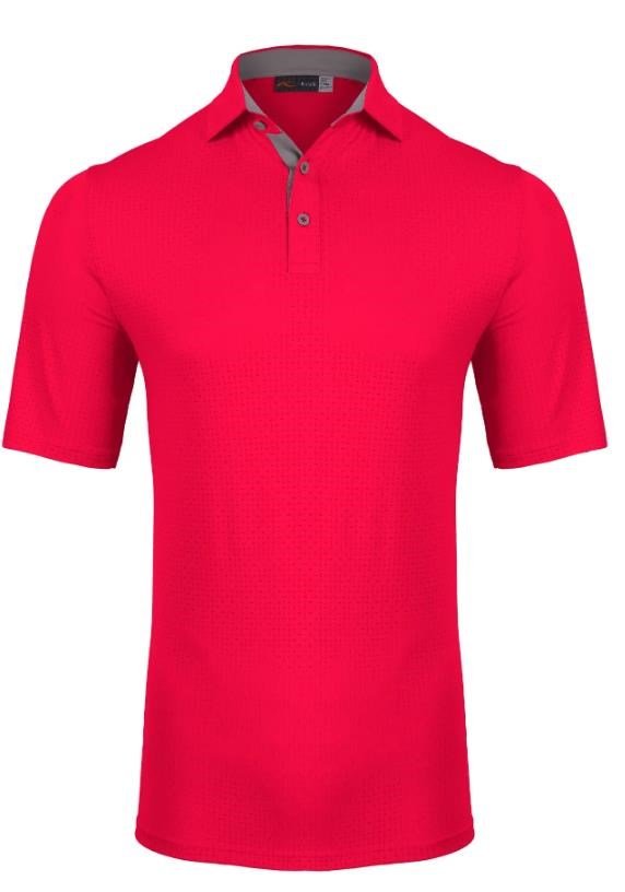 KJUS Savin Structure polo de hombre, rhubarb