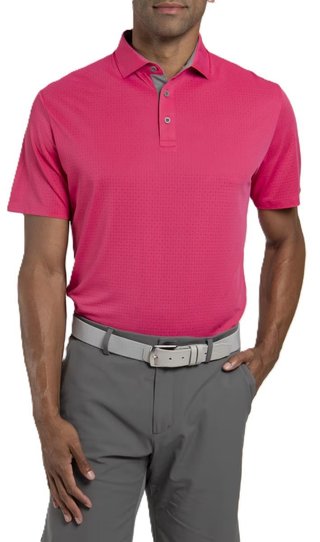 KJUS Savin Structure polo de hombre, rhubarb