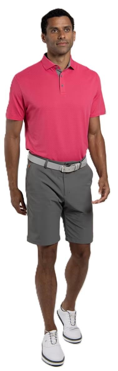 KJUS Savin Structure polo de hombre, rhubarb