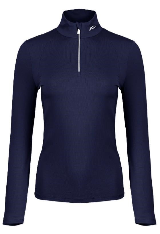 KJUS Collagen Midlayer Half-Zip sudadera de mujer, atlanta blue