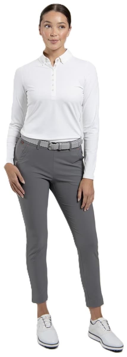 KJUS Catalina Cool longsleeve polo de mujer de manga larga, blanco