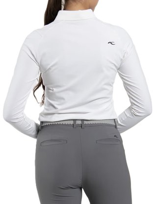 KJUS Catalina Cool longsleeve polo de mujer de manga larga, blanco