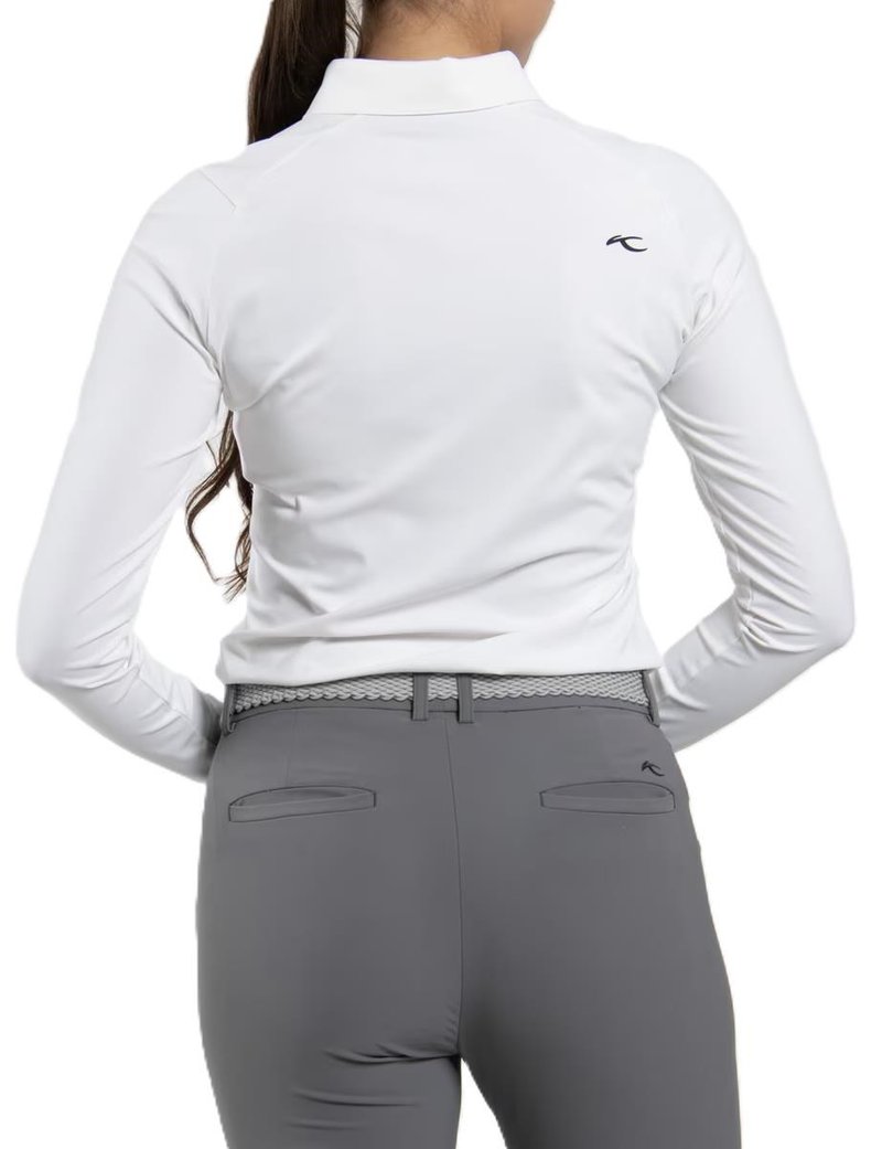 KJUS Catalina Cool longsleeve polo de mujer de manga larga, blanco