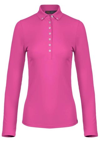 KJUS Catalina Cool longsleeve polo de mujer de manga larga, peony