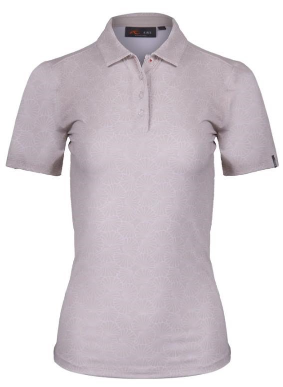 KJUS Enya Printed polo de mujer, oyster/white