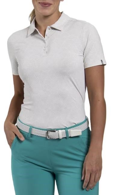 KJUS Enya Printed polo de mujer, oyster/white