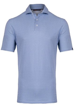 KJUS Hollow Pima Print polo de hombre, blanco/catamaran