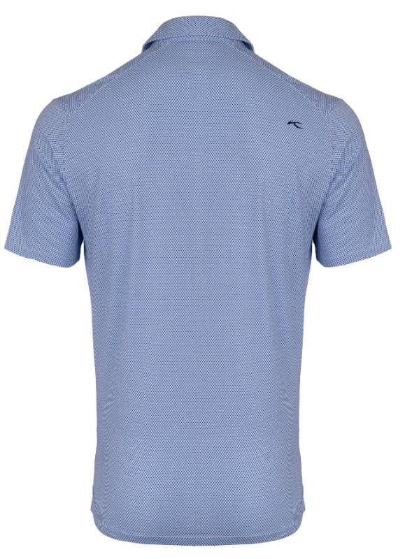 KJUS Hollow Pima Print polo de hombre, blanco/catamaran