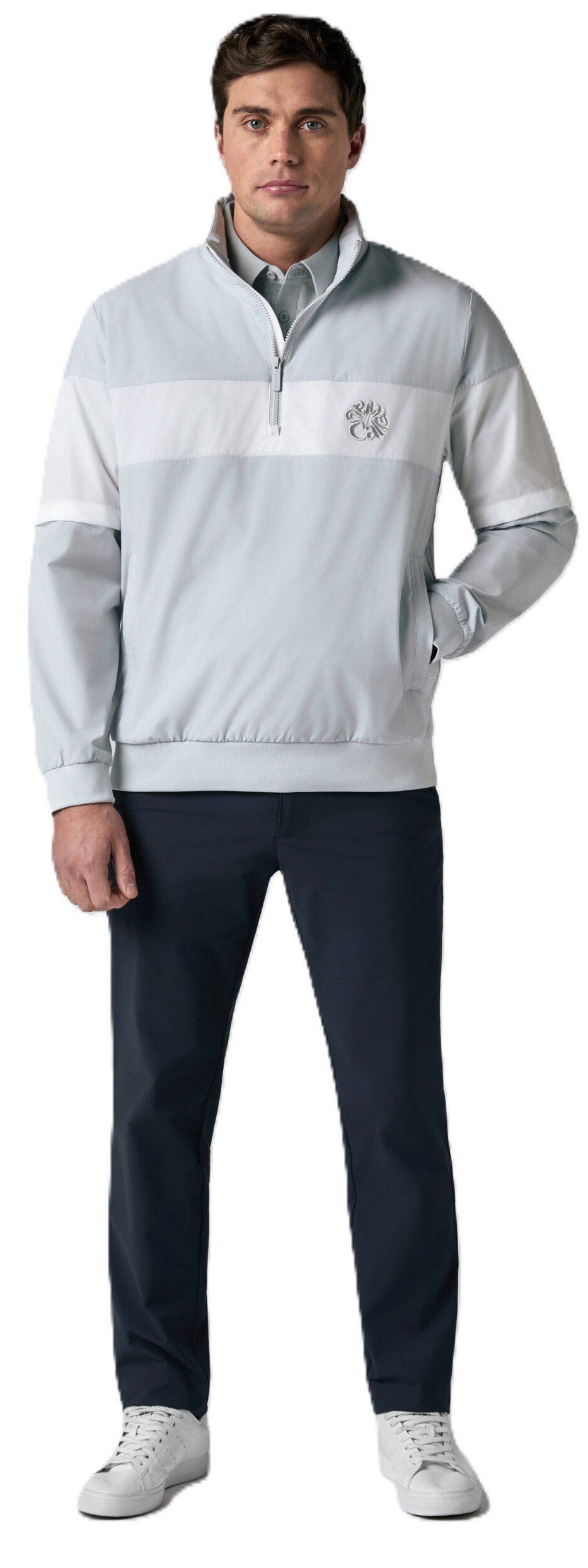 Callaway Modern Traveler Half Zip Convertible chaqueta de hombre, gray dawn