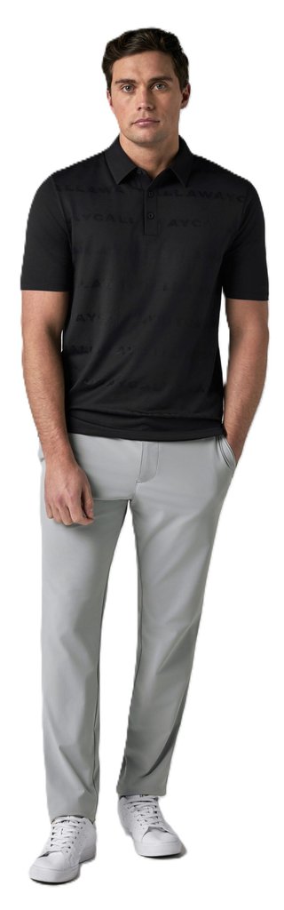 Callaway Mid Century Jacquard polo de hombre, antracita
