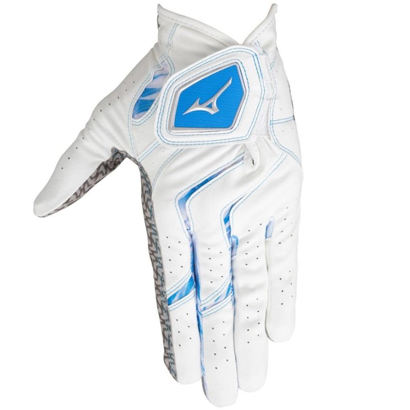 Mizuno Double Grip guante de golf para hombre, blanco