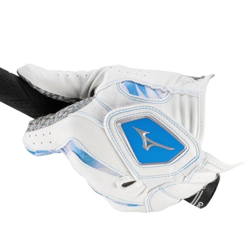 Mizuno Double Grip guante de golf para hombre, blanco