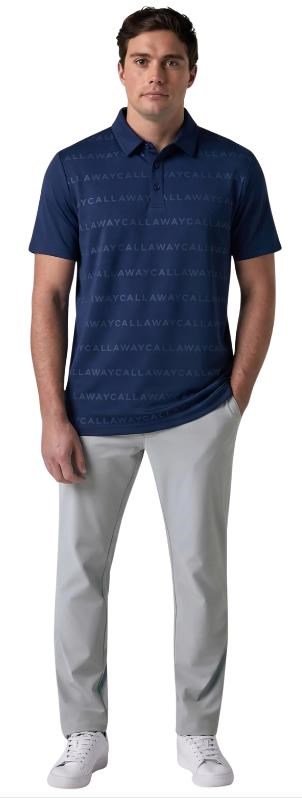 Callaway Mid Century Jacquard polo de hombre, medieval blue