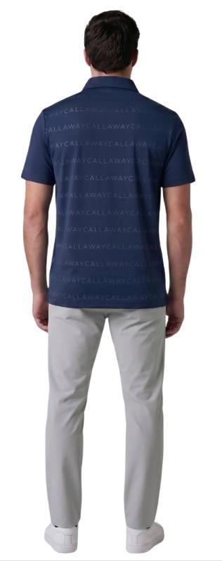 Callaway Mid Century Jacquard polo de hombre, medieval blue