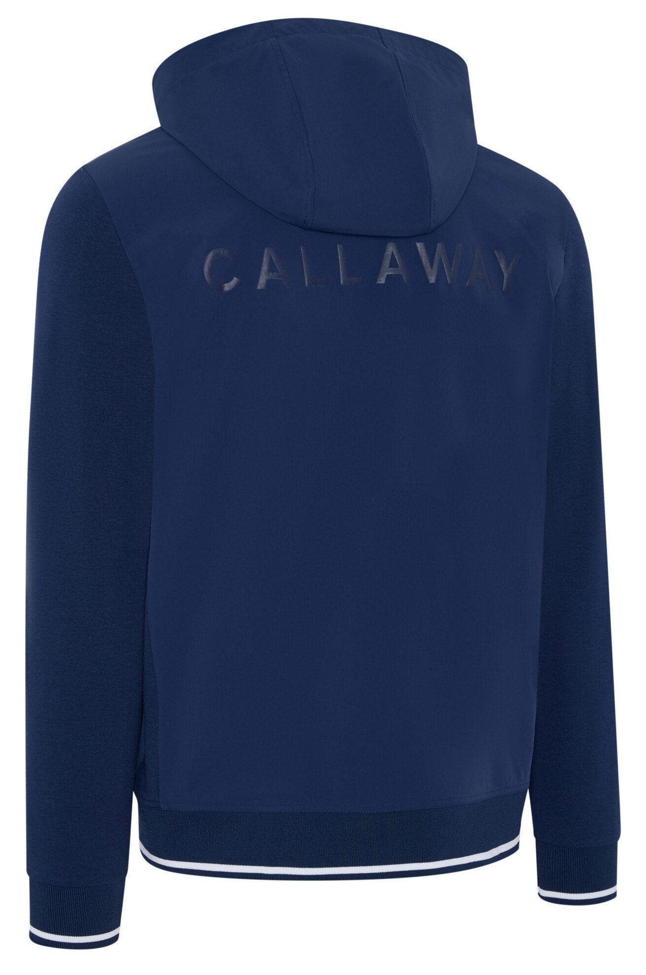 Callaway Mid Century Mixed Media Hooded 1/4 Zip sudadera con capucha para hombre, medieval blue