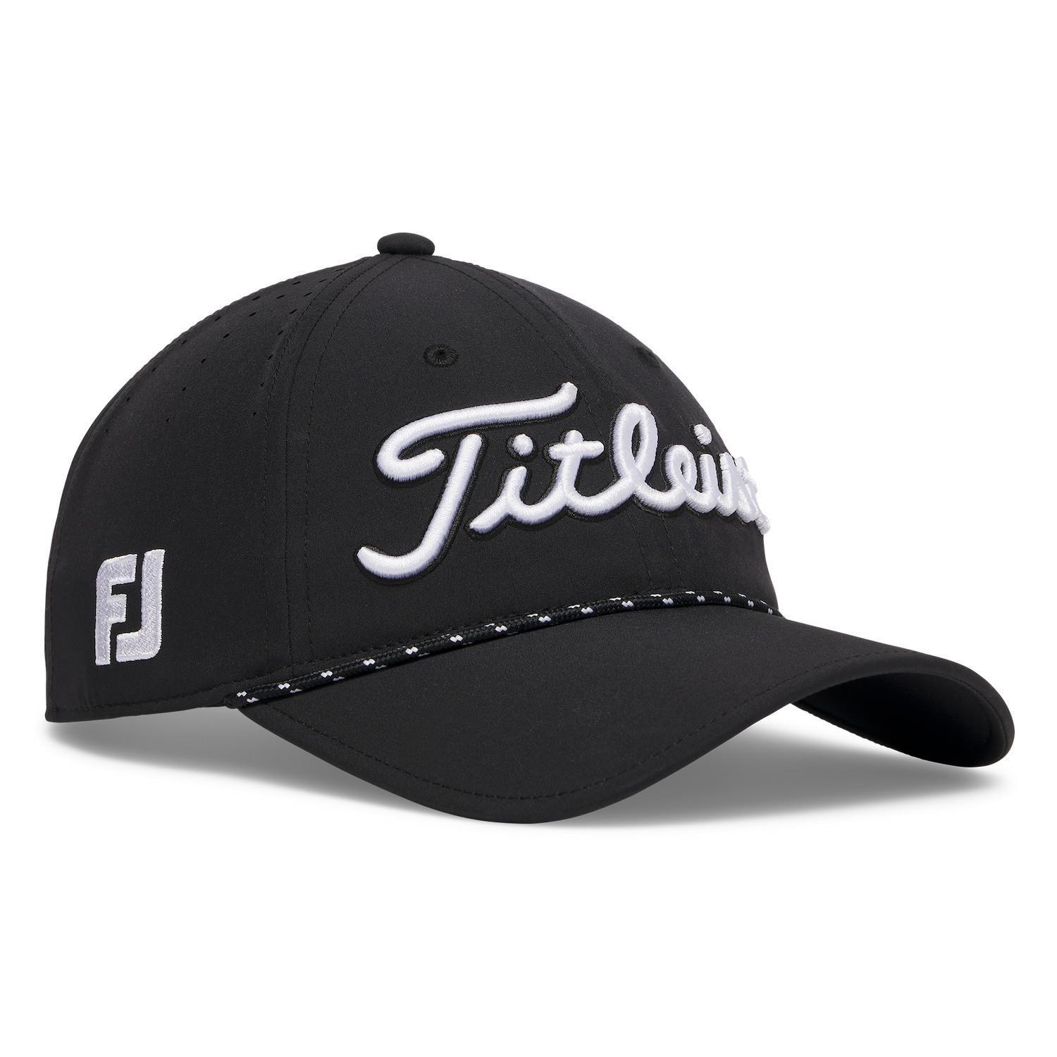 Titleist Tour Breezer gorra de golf para hombre, negro/blanco