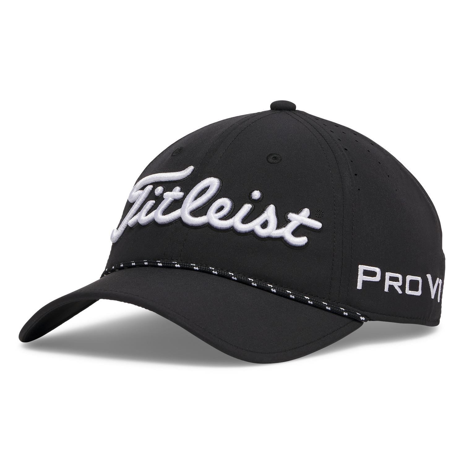 Titleist Tour Breezer gorra de golf para hombre, negro/blanco