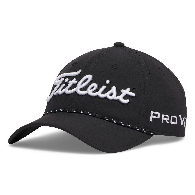 Titleist Tour Breezer gorra de golf para hombre, negro/blanco