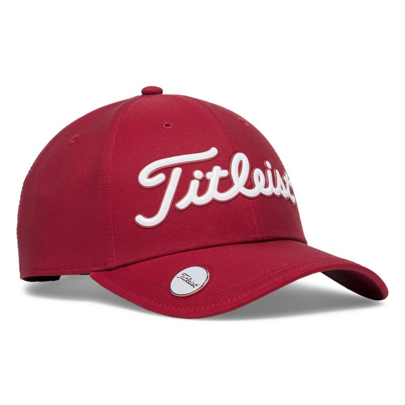 Titleist Players Ball Marker gorra de hombre, carmesí/blanco