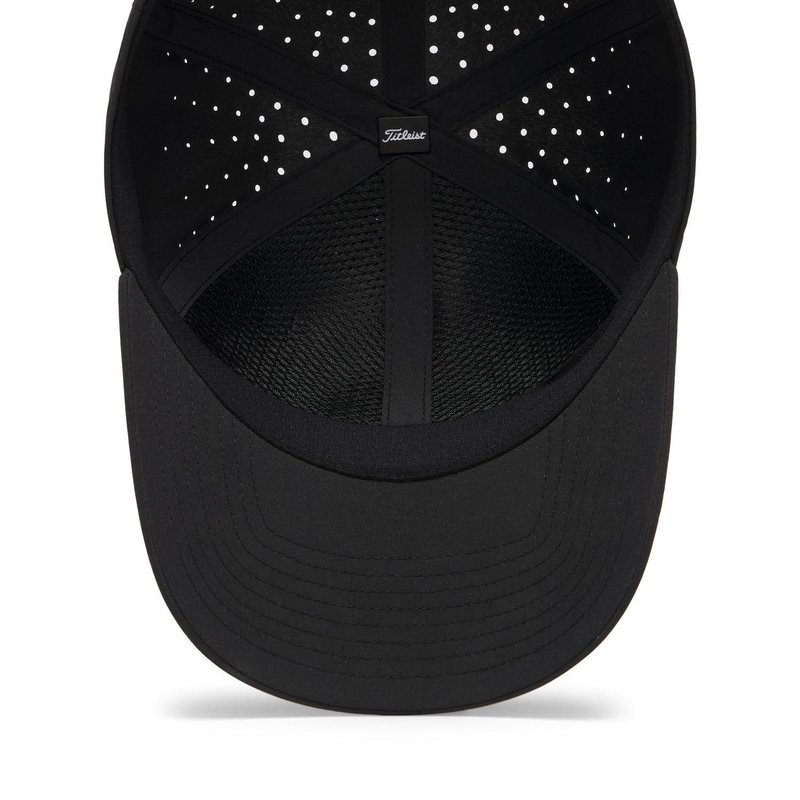 Titleist Charleston Breezer gorra de hombre, negro/negro/blanco