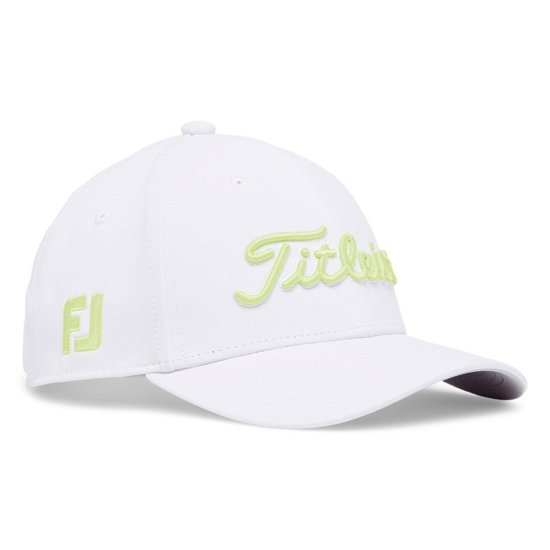 Titleist Junior Tour Performance gorra junior, blanca/lima claro
