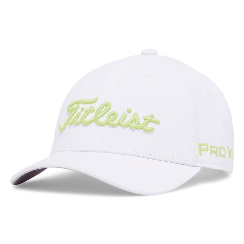 Titleist Junior Tour Performance gorra junior, blanca/lima claro