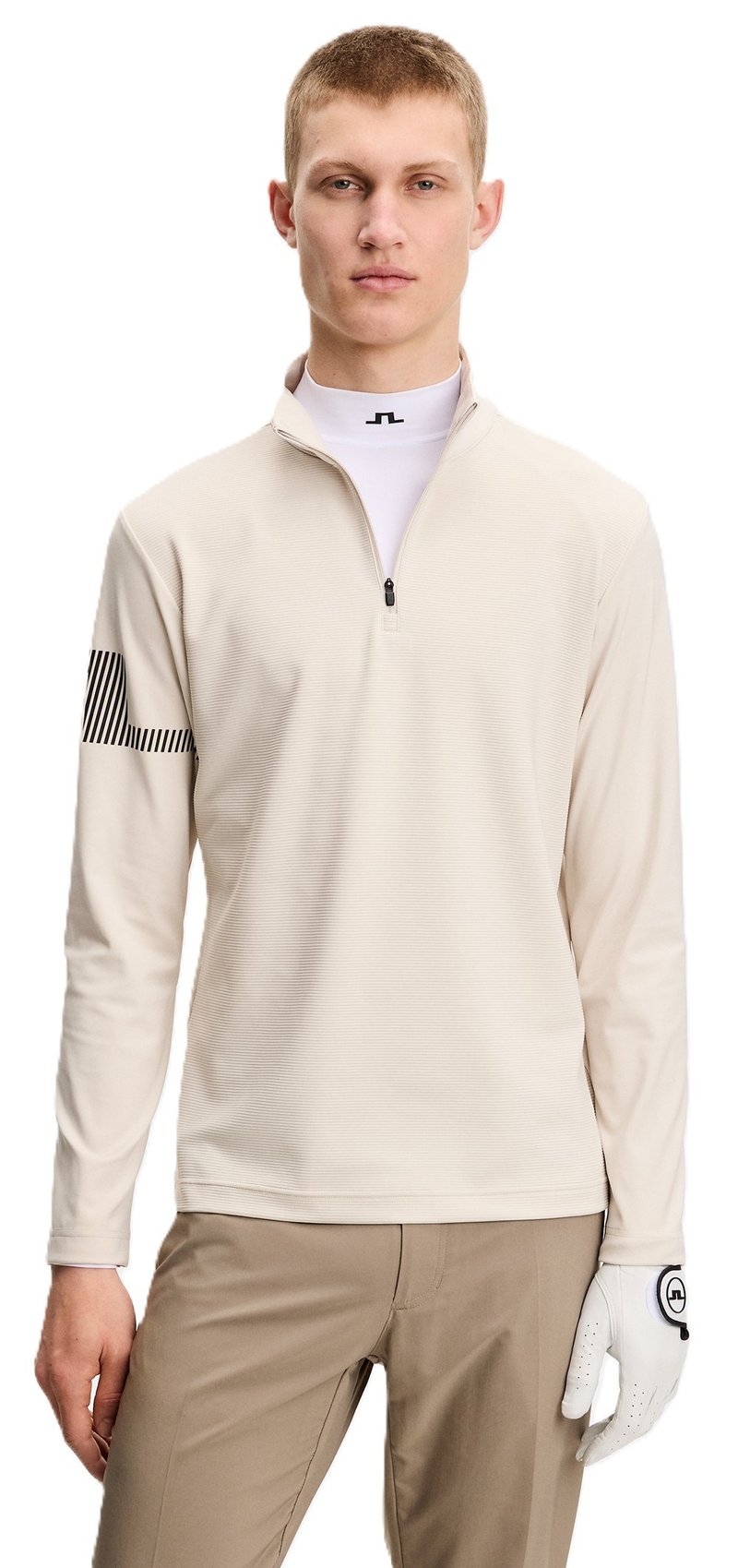 J.Lindeberg Heath Strike Mid Layer sudadera de hombre, moonbeam
