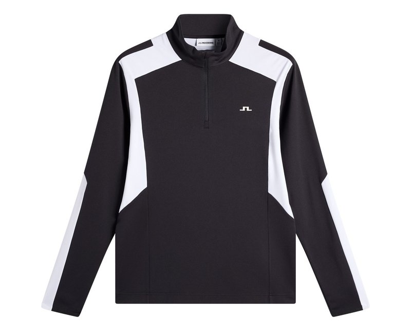 J.Lindeberg Lukas Quarter Zip sudadera de hombre, negra