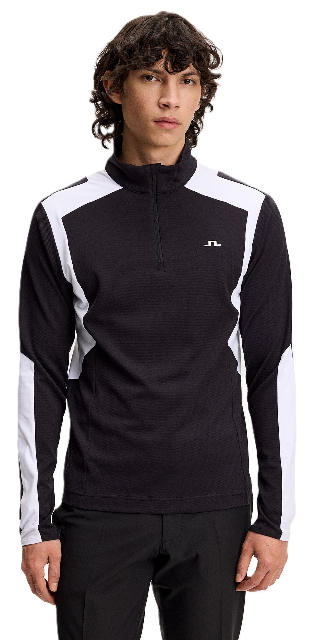 J.Lindeberg Lukas Quarter Zip sudadera de hombre, negra