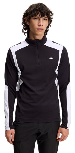 J.Lindeberg Lukas Quarter Zip sudadera de hombre, negra