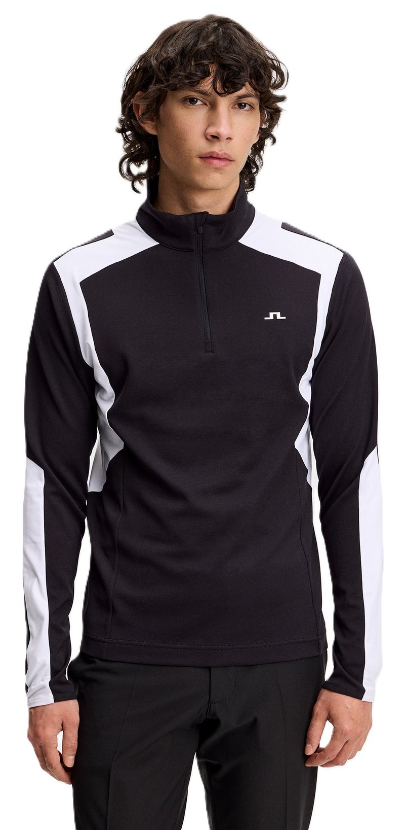 J.Lindeberg Lukas Quarter Zip sudadera de hombre, negra