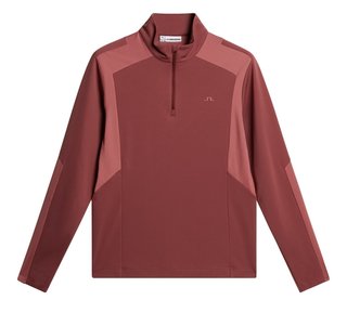 J.Lindeberg Lukas Quarter Zip sudadera de hombre, apple butter