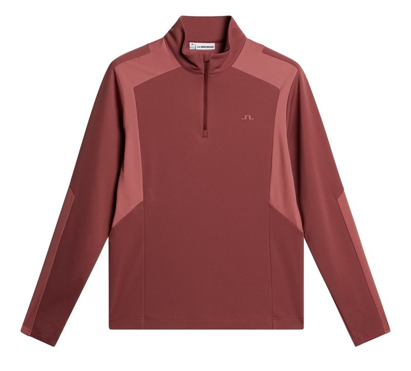 J.Lindeberg Lukas Quarter Zip sudadera de hombre, apple butter