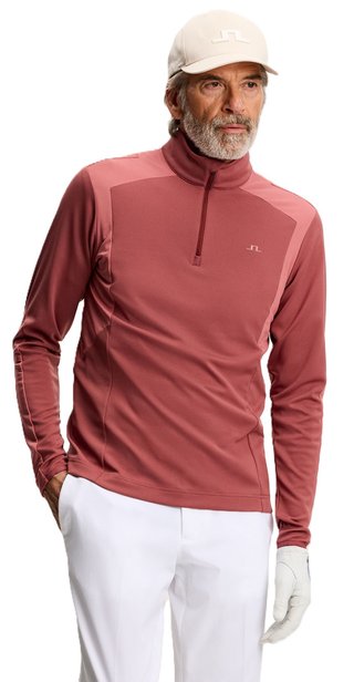 J.Lindeberg Lukas Quarter Zip sudadera de hombre, apple butter